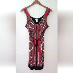 Motherhood Maternity Slinky Black Multi Sleeveless Dress Womens Size M